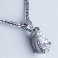 Pear Shape Diamond Drop Pendant c1960