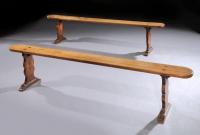 Pair of 18th century provincial elm benches