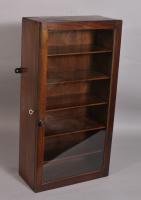 S/3637 Antique Early 19th Century Mahogany Collector's Wall Cabinet