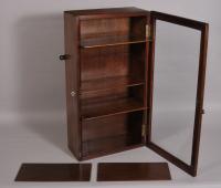 S/3637 Antique Early 19th Century Mahogany Collector's Wall Cabinet