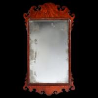 A Finely Figured Georgian Mahogany Mirror