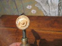 A 19th century, Thomason-type brass, copper & bone, corkscrew