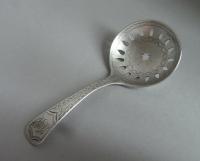 A very fine George III Caddy Spoon made in London in 1801 by George & Alice Burrows