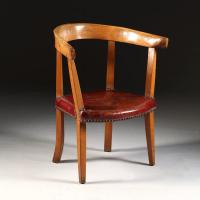 A Mid 19th Century French Elm Alpine Chair