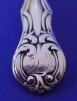 William IV Silver 'Victoria' Pattern Tea Caddy Spoon