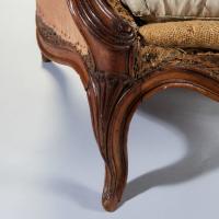 An Overscale Pair of 19th Century Walnut Bergeres