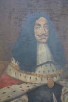  A large 17th Century naive oil painting of Charles II