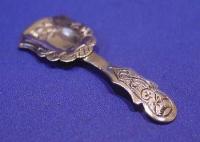 Dutch Silver Miniature Tea Caddy Spoon