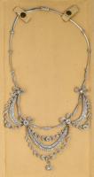 Platinum set diamond Edwardian swag necklace, circa 1910
