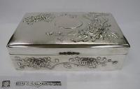 Large Antique Chinese Silver Box 