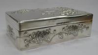 Large Antique Chinese Silver Box 