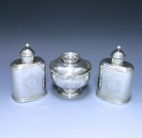 Antique silver tea caddies Samuel Taylor Earl of Lauderdale