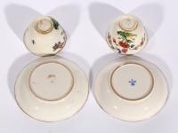 A Pair of Capodimonte Teabowls and Saucers