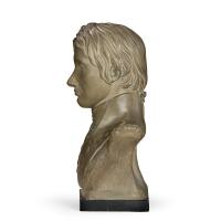 A plaster portrait bust of Lord Nelson after Anne Seymour Damer