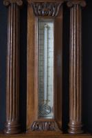 19th Century oak-cased Aneroid Barometer