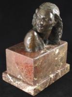 Modernist English Bronze bust of a woman