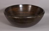 S/3666 Antique Treen Very Large 18th Century Turned Ash Bowl
