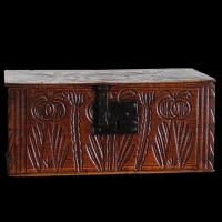 English or Welsh Table Box in Sycamore circa 1660