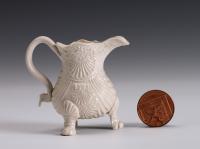 Salt-glazed Stoneware miniature shell-moulded jug