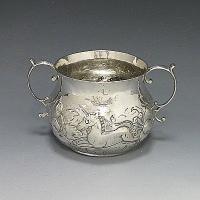 Charles II silver Porringer 1679