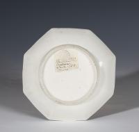Chelsea Kakiemon Octagonal Teabowl and Saucer Decorated with the Lady in a Pavilion pattern