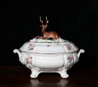 A Chelsea Tureen, Cover and Stand