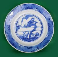 Blue and White dish - Kangxi c.1720