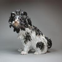 German Meissen model of a Bolognese hound (Bologner Hund)