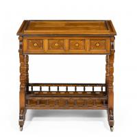 A walnut side table/jardinière by Gillows probably after Augustus Pugin