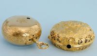 Gold Repousse Pair Case by Manly