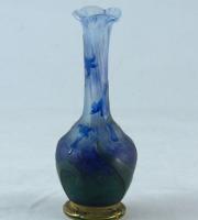 Daum glass vase decorated in cameo and enamel with Jacinthes Sauvage