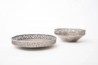Torch cut and hammered metal bowl by Marcello Fantoni