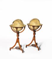 Pair of George III J & W Cary’s 12 inch Floor Globes 1800