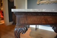 A George II carved mahogany marble top side table  Circa 1740