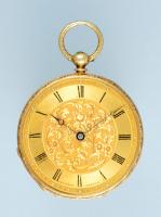 Gold and Enamel Pendant Watch