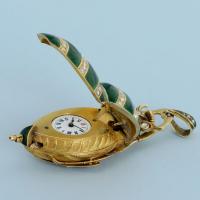 Gold and Enamel Beetle Form Watch