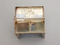 Edwardian Novelty Silver Stamp Box in the form of Shakespeare's Desk