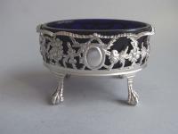 A Very Fine Pair of George IV Cast Salt Cellars made in London in 1823 by Charles Fox