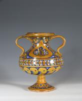 A Deruta Lustred Two-Handled Vase
