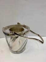 Silver Plate and Glass Ice Bucket, circa 1900