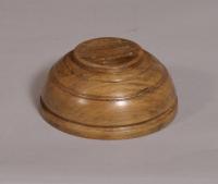 S/3737 Antique Treen 19th Century Sycamore Condiment Bowl