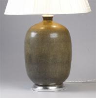 Olive 'Shagreen' Lamps