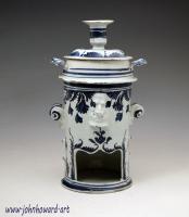 English pottery delftware food warmer mid 18th century London