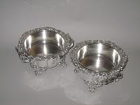 Pair Old Sheffield Plate Silver Soufle dishes, circa 1825.