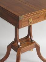 Sheraton period mahogany patience table, circa 1800.