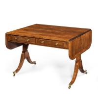 George III Rosewood and satinwood sofa table
