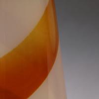 A Spiral Orange and White Murano Glass Vase