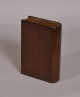 S/3782 Antique Treen 19th Century Mahogany Book Box