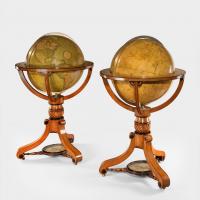 Pair of Cary’s 21-inch Terrestrial and Celestial Library Globes