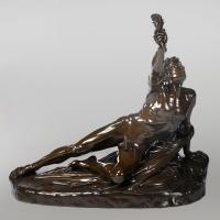 'The Soldier of Marathon' - Large Patinated Bronze Group
